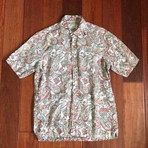 Tasso Elba Men Paisley Button Down Shirt Small